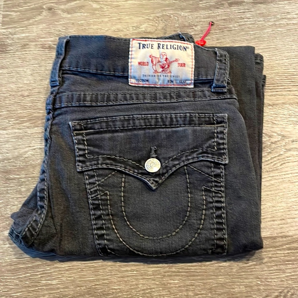 Ricky Relaxed straight True Religion denim jeans with Flap 36W